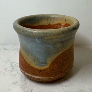 Rustic Ceramic Vase with Multicolor Glaze 2002